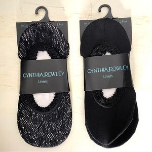 Cynthia Rowley Black Liner Socks